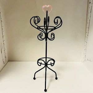 ❣️SALE❣️Pink Heart Metal Jewelry necklaces, earrings, rings Holder Stand Gift
